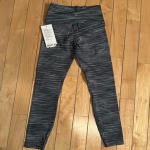 New Lululemon with tags, black and gray, multi striped